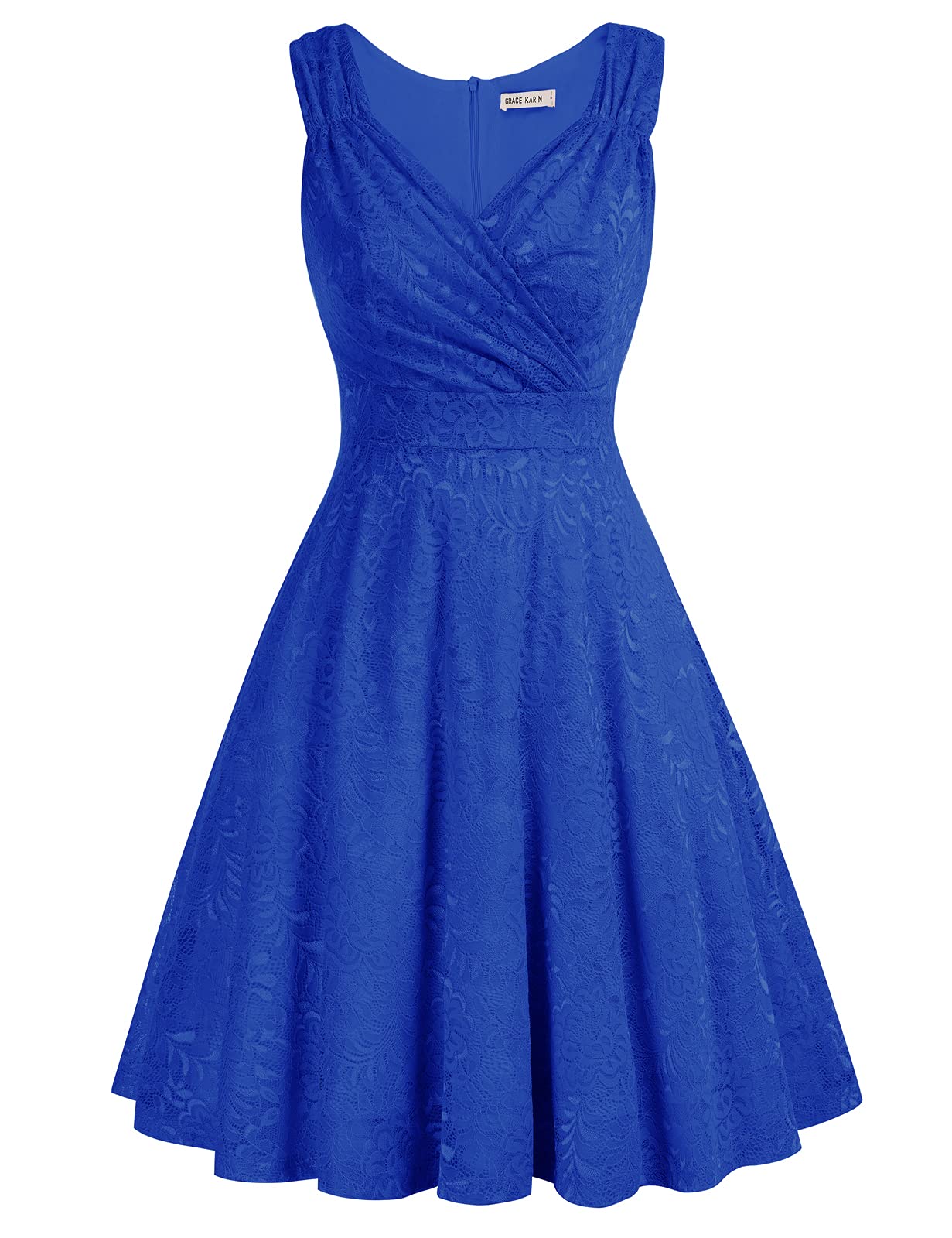 GRACE KARIN Abito da Donna in Pizzo Rockabilly Lunghezza al Ginocchio Stile retrò Vintage