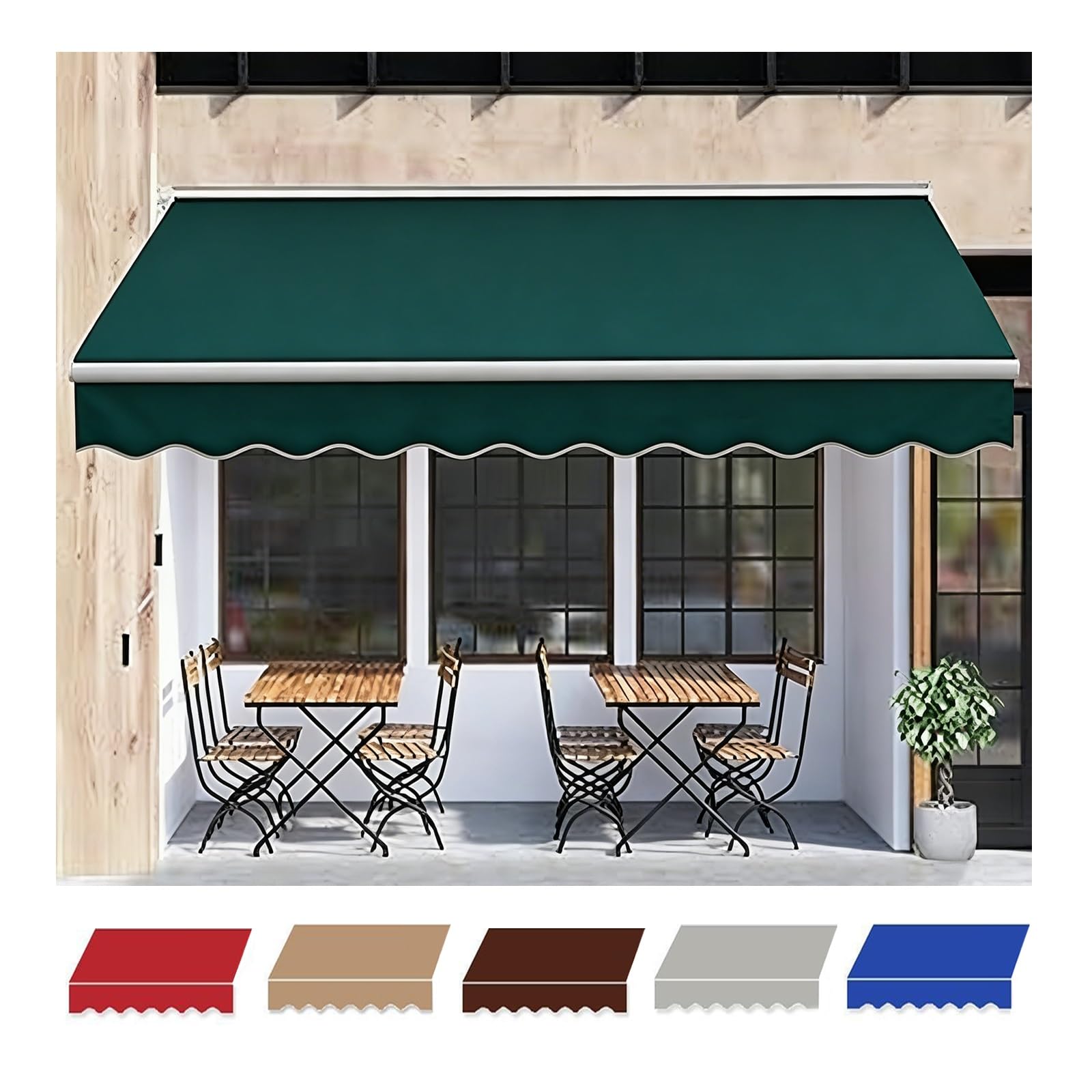 Toldo retráctil con tela de repuesto protección UV para jardín