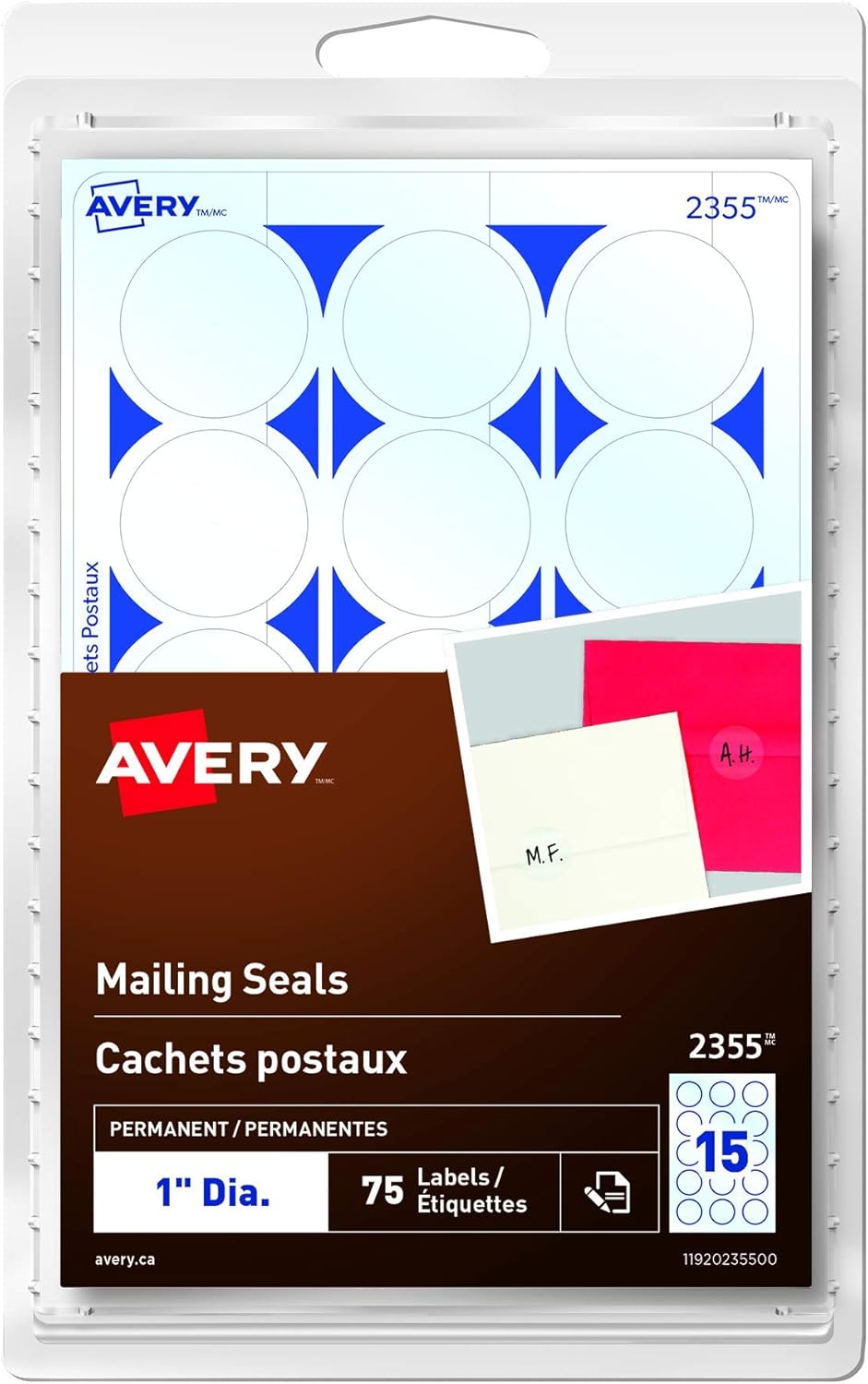Avery Clear Mailing Seals for Envelopes, Wedding Invitations, Permanent ...