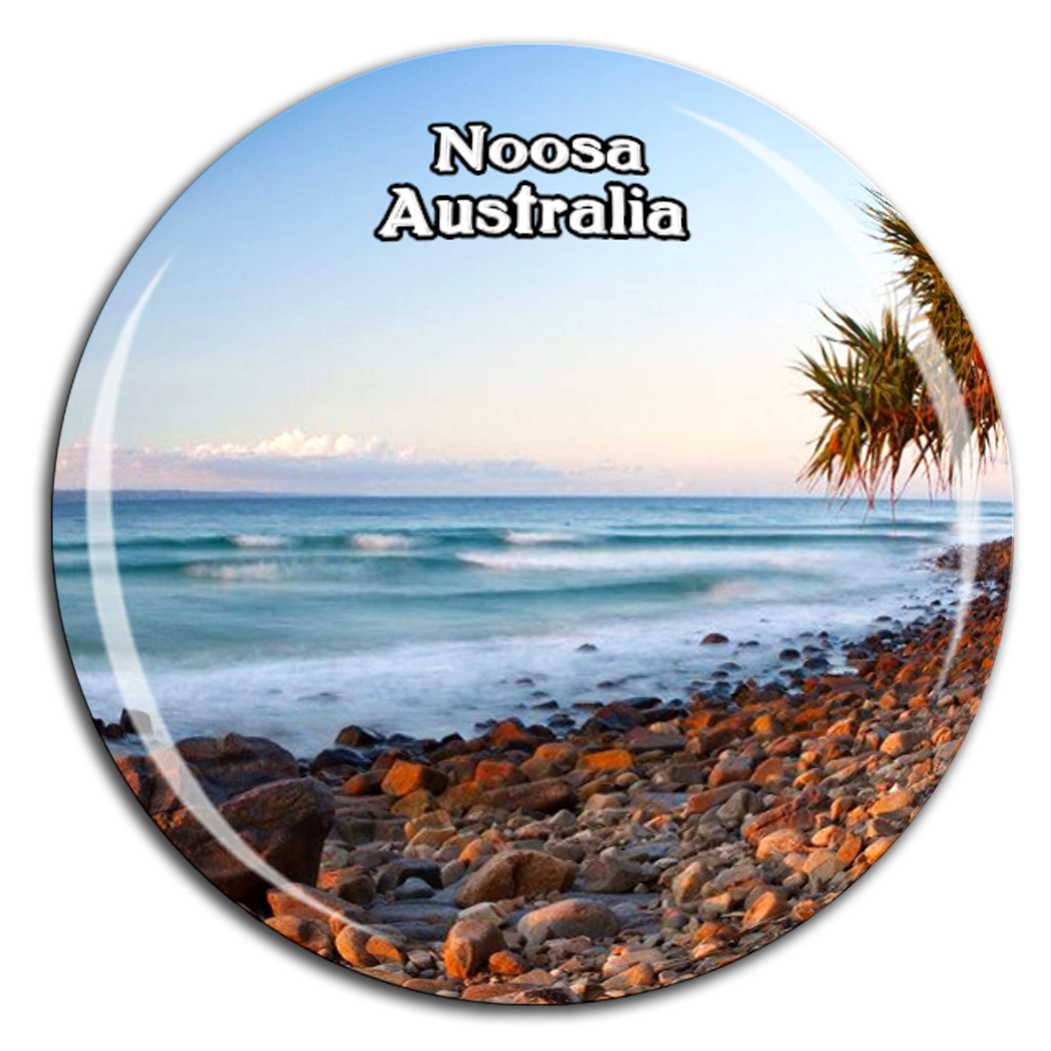 Weekino Noosa National Park Australia Fridge Magnet 3D Crystal Glass Tourist City Travel Souvenir Collection Gift Strong Refrigerator Sticker
