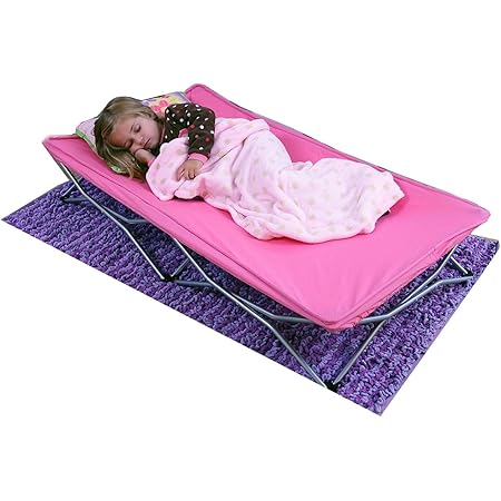 Regalo My Cot Portable Toddler Bed, Includes Fitted Sheet, Pink