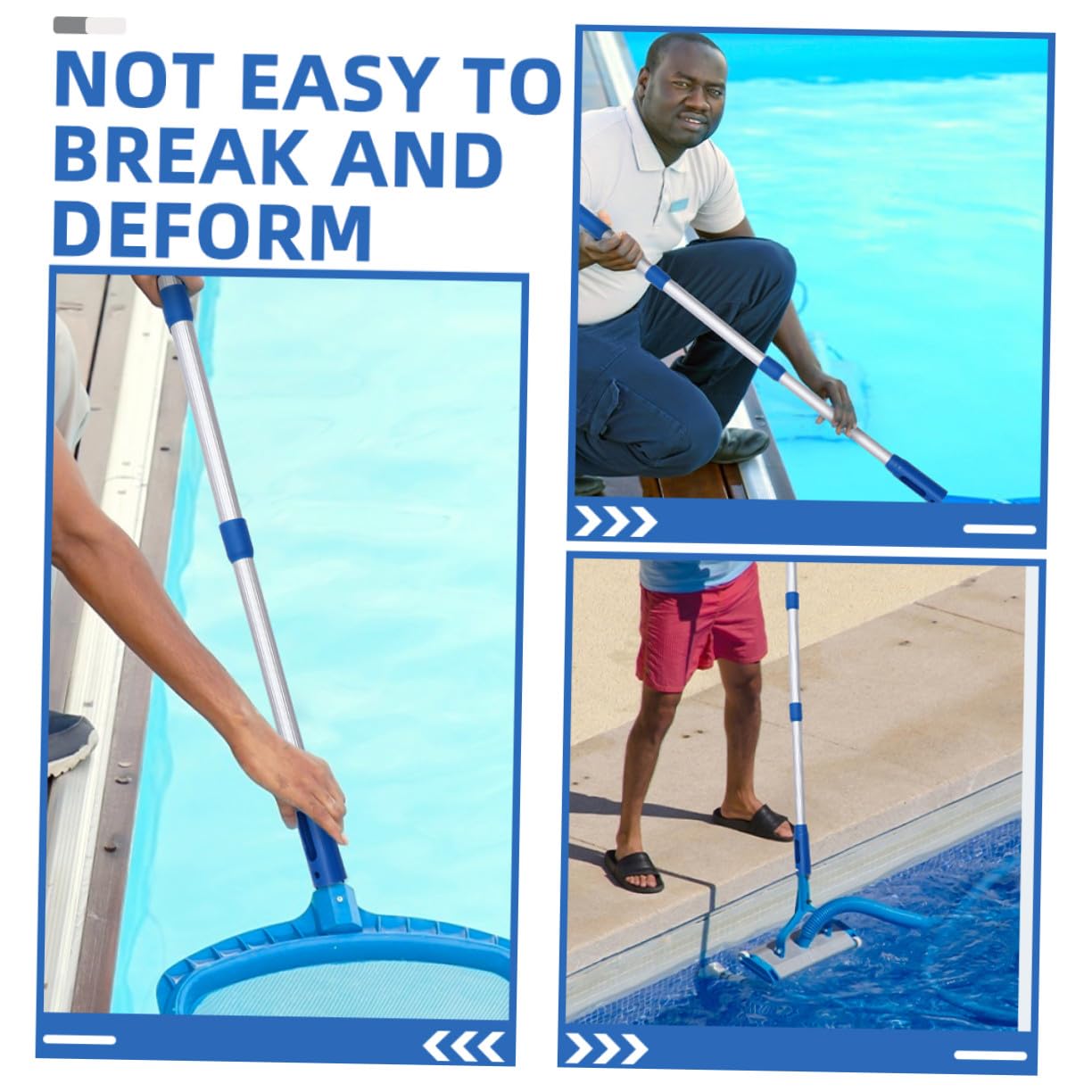 Artibetter 2piezas Pértiga Telescópica de Aluminio para Piscina Poste para Skimmer Varilla Extensible para Limpieza de Piscina