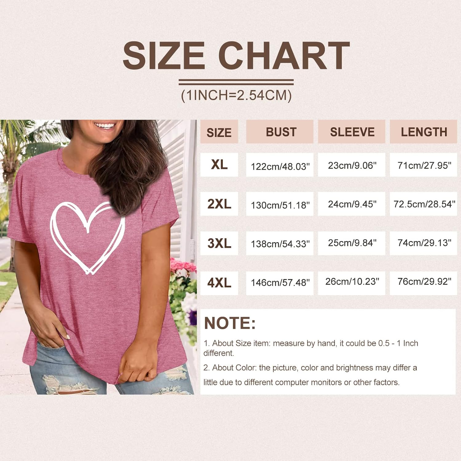 Plus Size Valentines Day Shirts Women Love Heart Print Short Sleeve Tops Casual Tees Blouse - Image 7