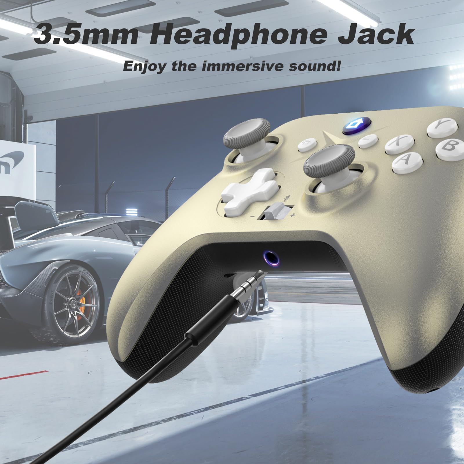 Dinosoo Special Edition Wireless Controller for Xbox Series X/S/Xbox One/Xbox One S/One X, and Android PC, Built-in Dual Vibration TURBO Function 3.5mm Headphone Jack Macro Functionï¼ˆLunar Shiftï¼‰