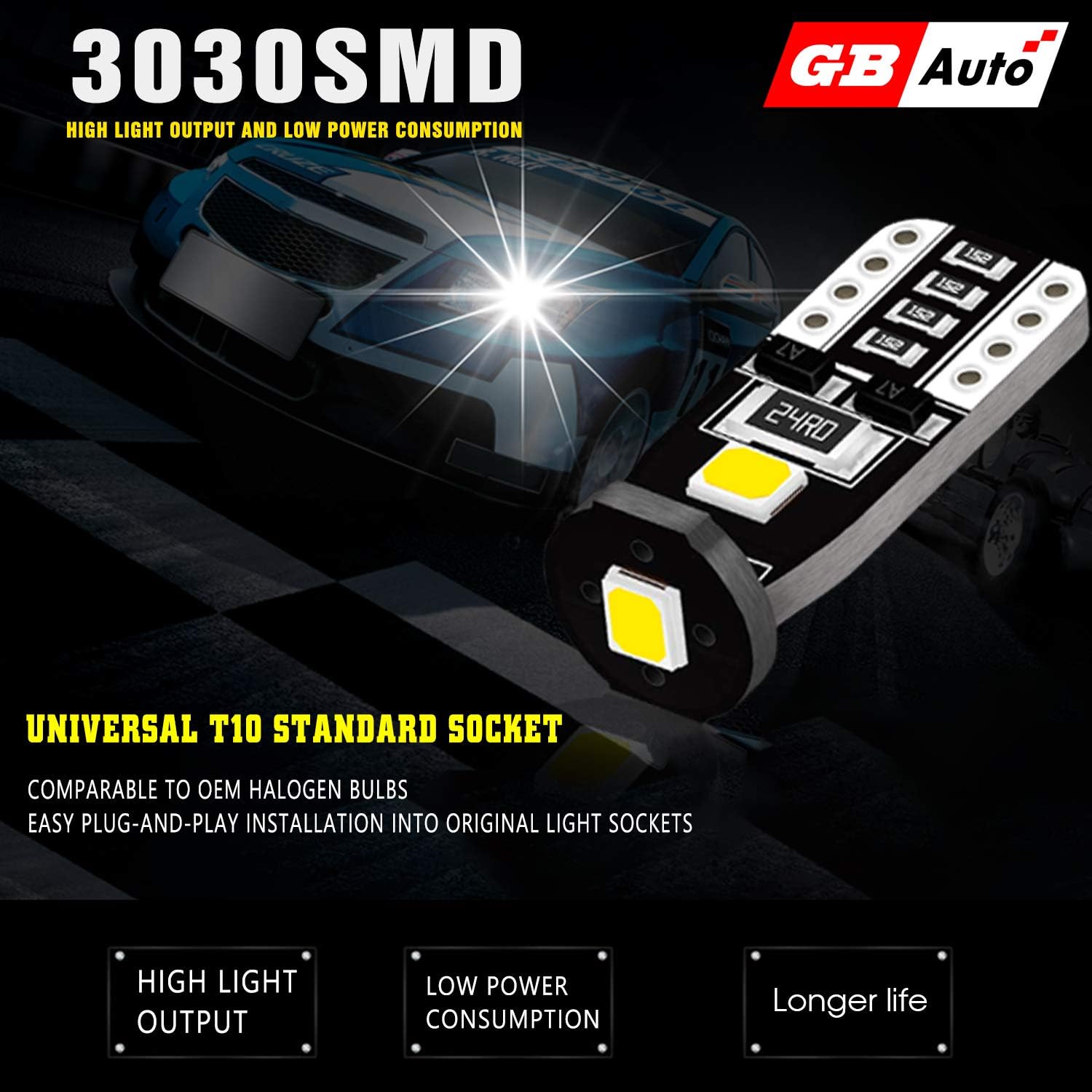 GBAuto GBAuto-w5dxw T10 car led
