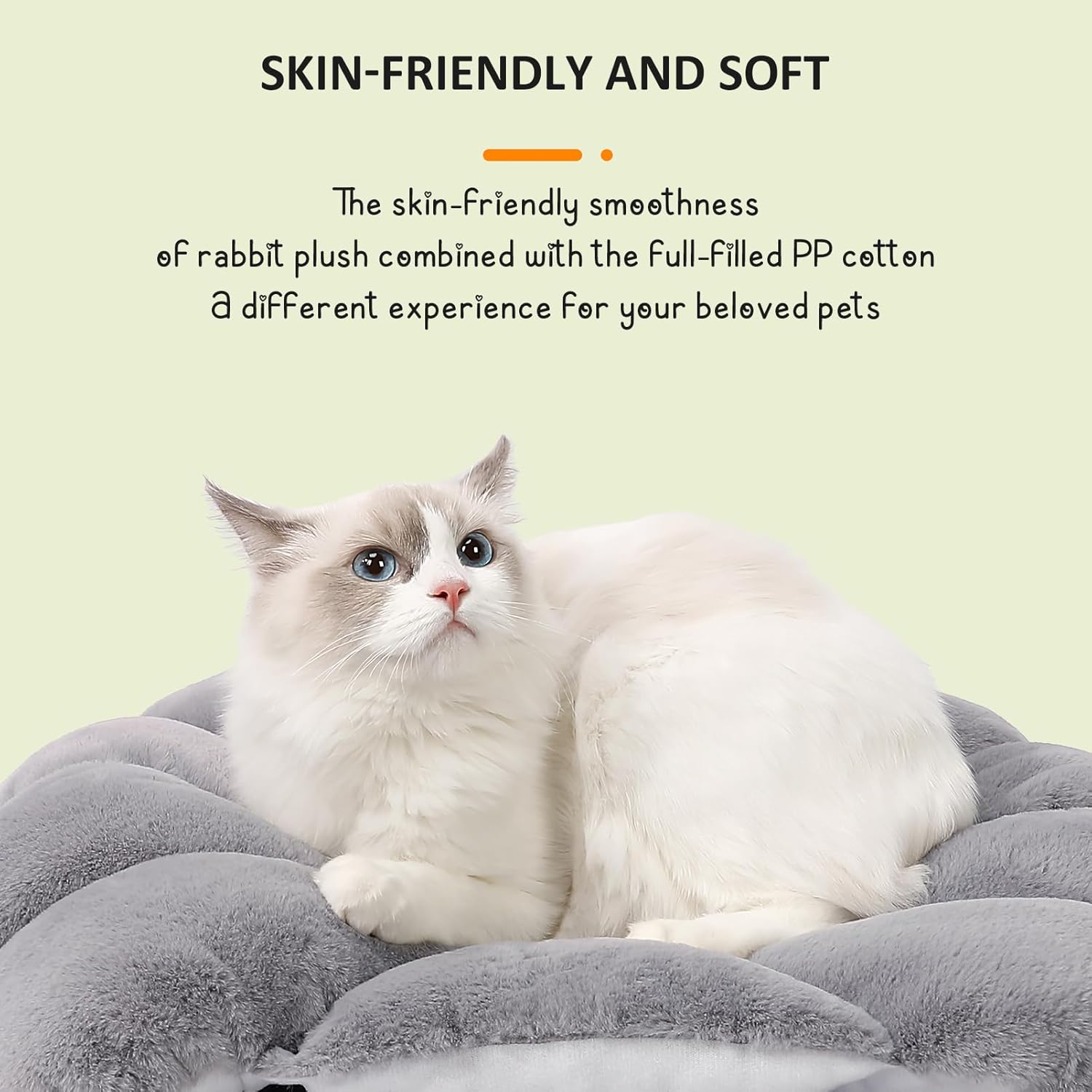 review Cat House,Cat Beds for Indoor Cats,Pet Cat Litter Large Yurt,Cat Beds for Indoor Easy to Clean Cat Bed cave,22 * 22 * 18inches, Self Heating cat pad Grey