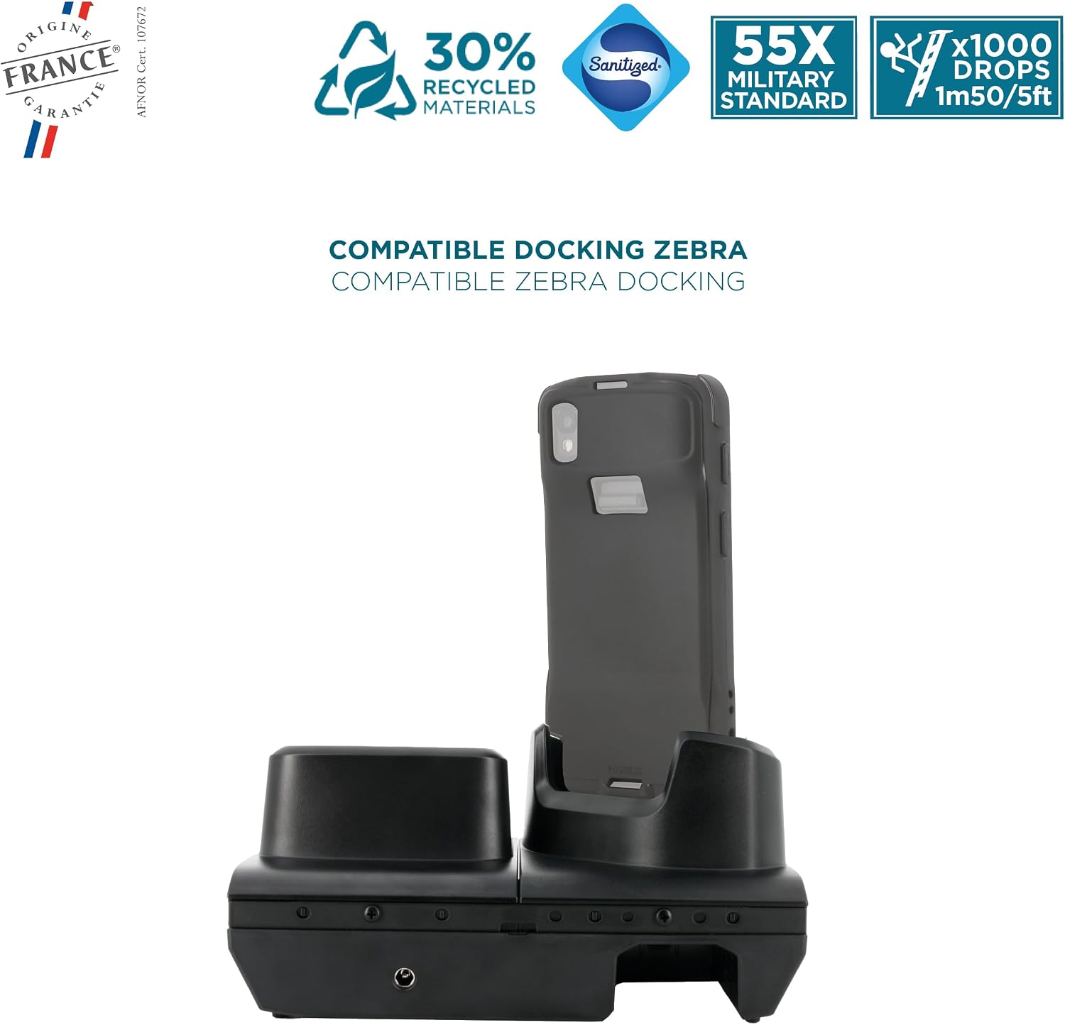 MOBILIS Rugged Case for Zebra TC22 - TC27 Mobile Computer (Closed Back)