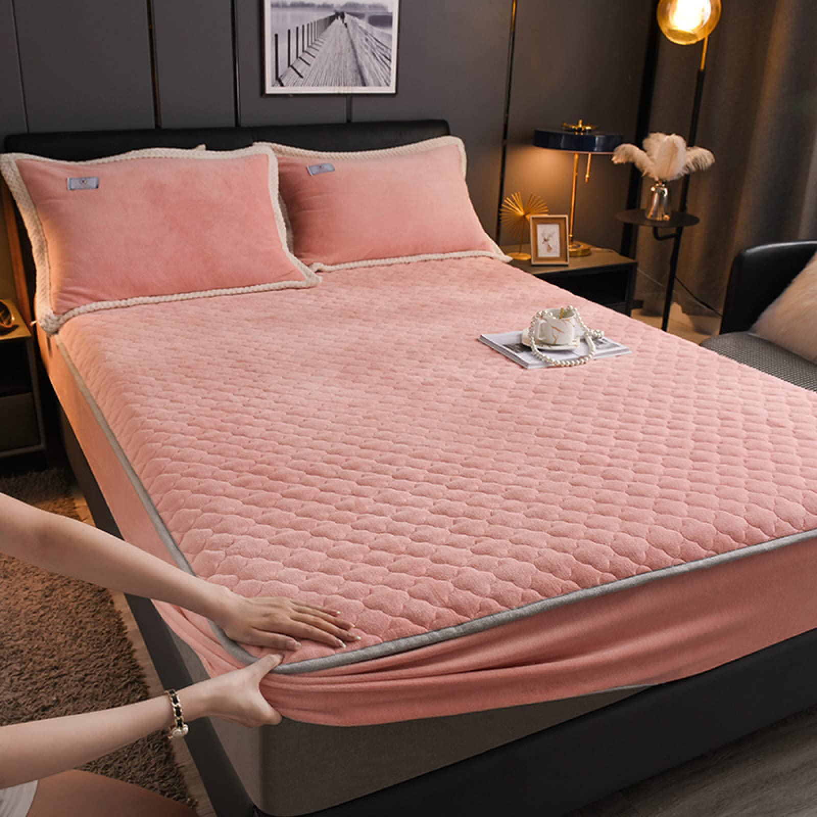 Amazon.co.jp: Crystal Velvet Bedspread Blanket Bed Throw Queen King Double  Sided Reversible Bed Cover Pure Cotton Quilt Super Soft Comfortable Winter  Bedspread 180x200cm+25cm : Home u0026 Kitchen