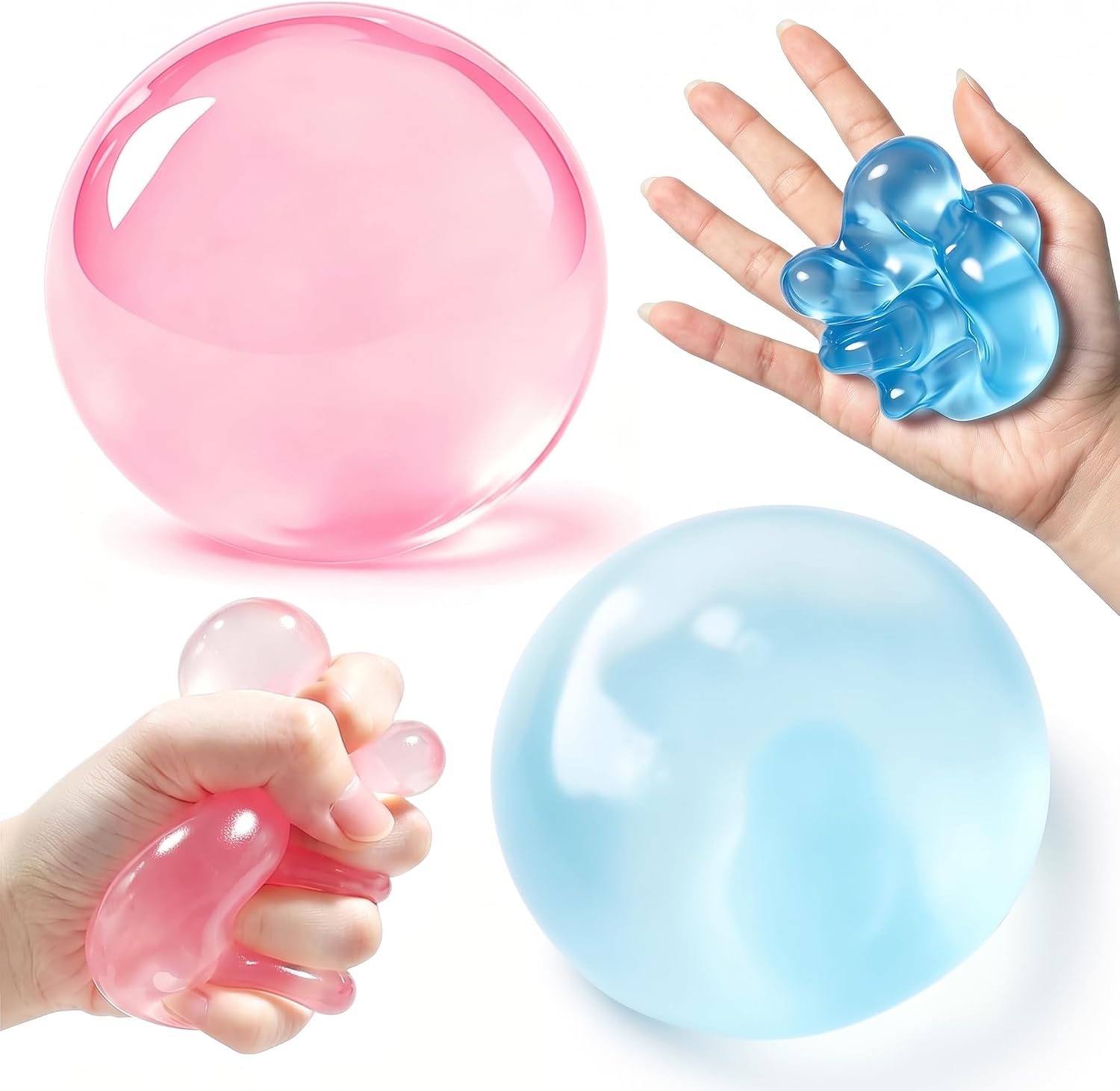 Coconut Oil Squishy, Shapeable No-Rebound Coconut Oil Stress Ball, Sensory Squeeze Balls for Adults, Calming Desk Decor Anxiety Relief Gifts for Kids & Adults