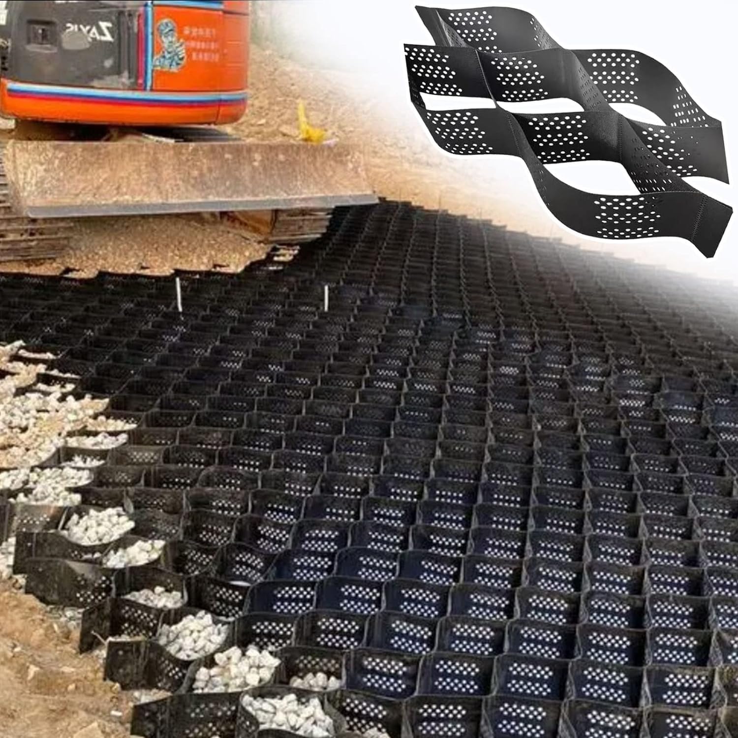 Stabilisateur de gravier pour créer une allée de jardin propre et carrossable