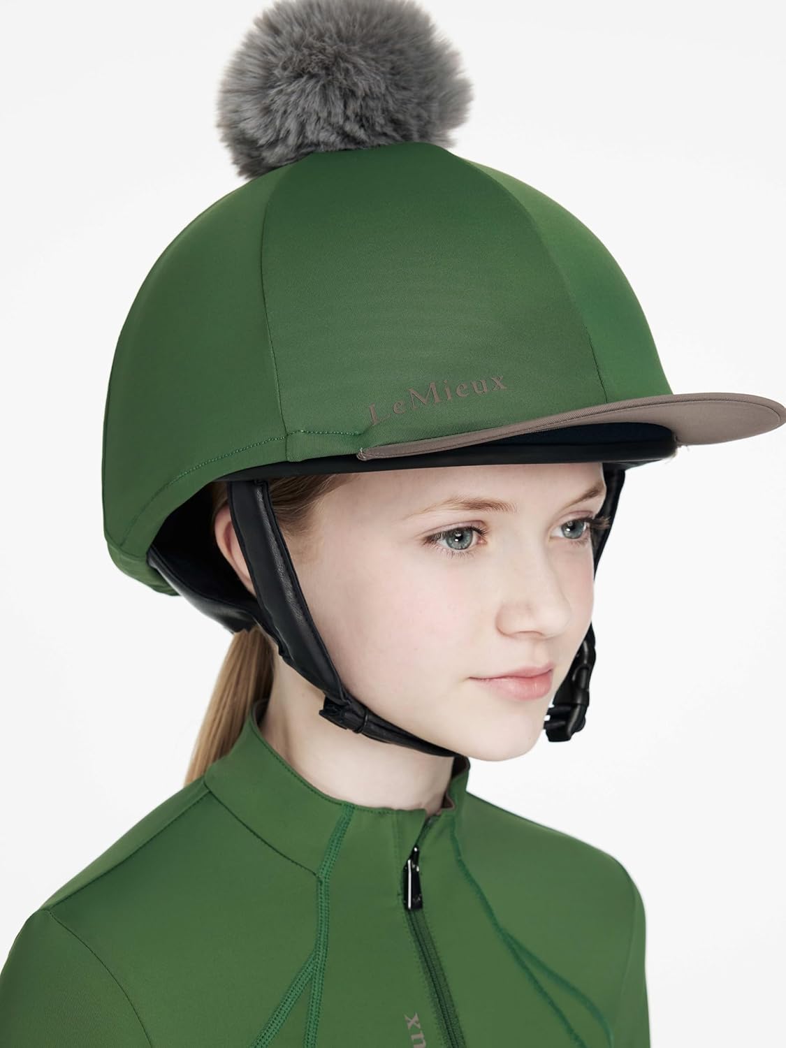 LeMieux Classique Pom Hat Silk - Horse Riding Helmet Cover