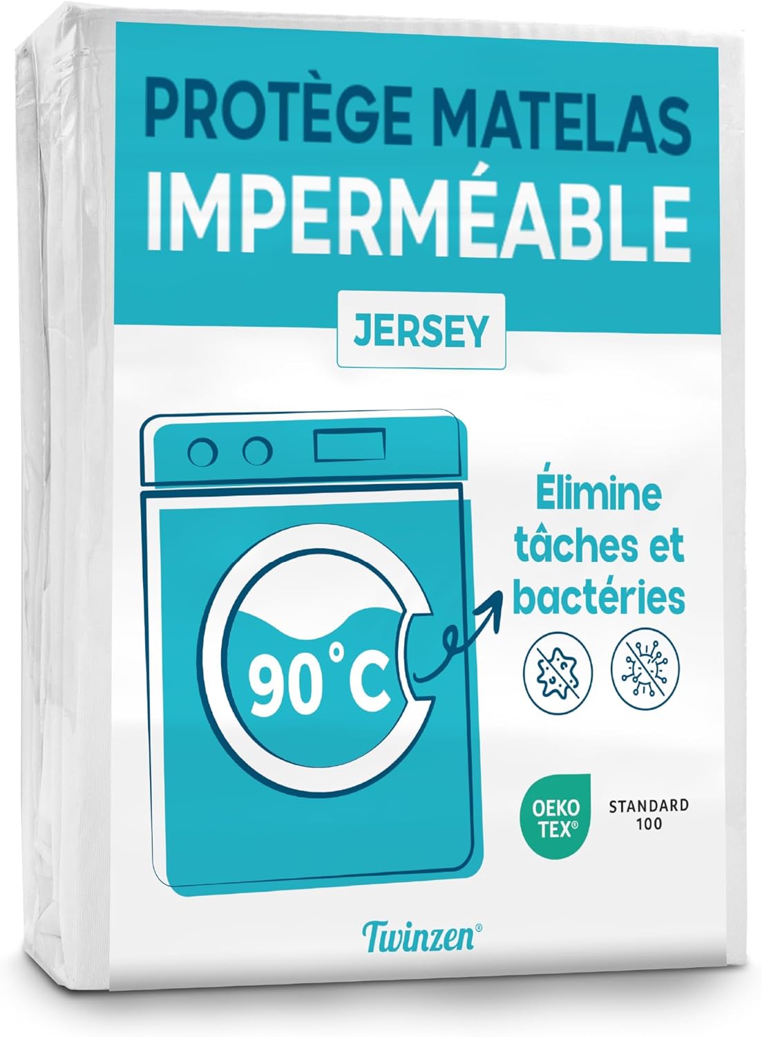 Ystyle Protege Matelas Impermeable 90x190 CM, Protection Matelas Anti-Acariens Bonnet Jusqu'à 30cm, Protège Matelas Matelassé Lavable, Mattress Protector Élastique Tout Autour, Café Foncé