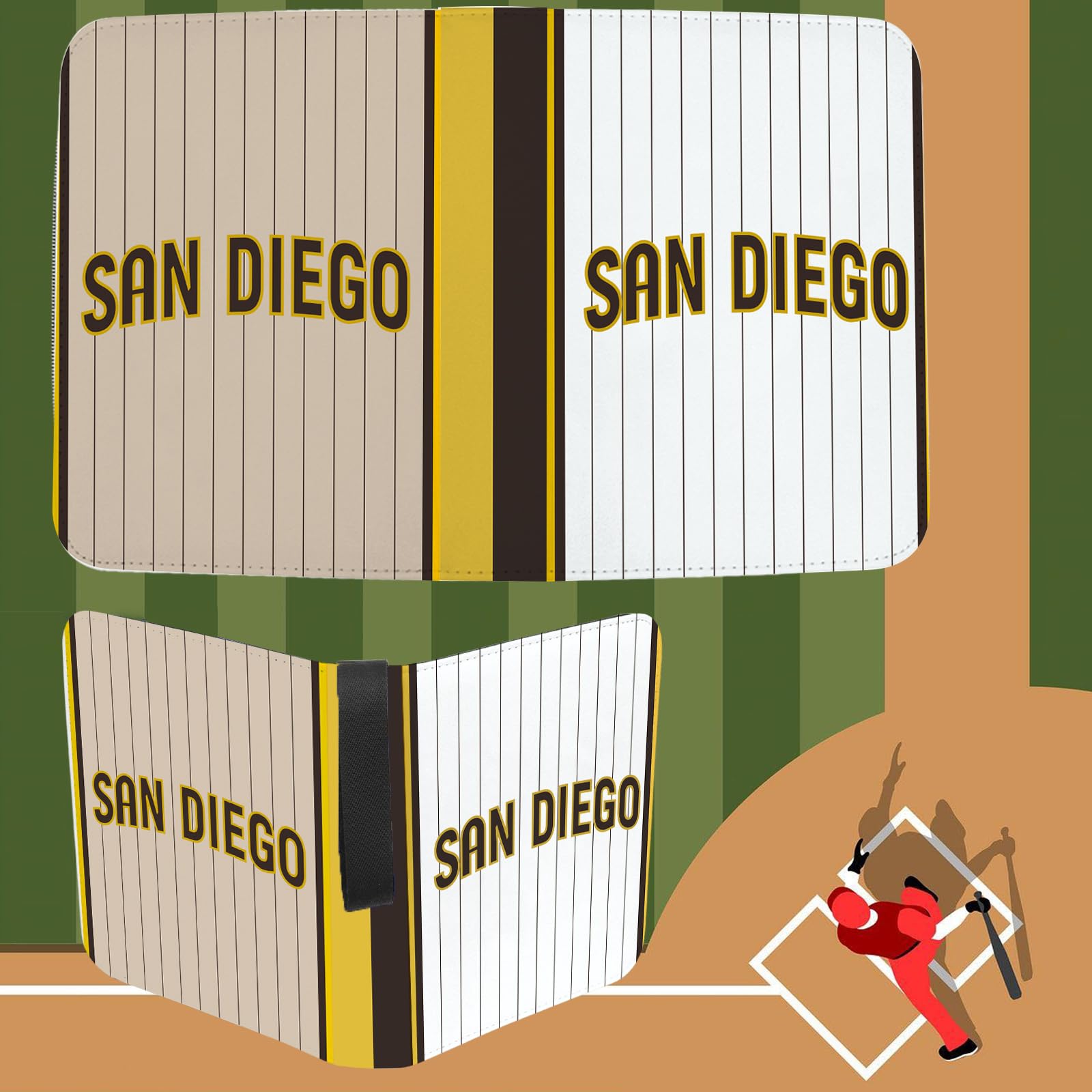 SDYGJS Sammelkarten-Baseball-Kartenbinder mit Ärmeln, 900 Taschen, San Diego Baseball-Sammelkartenhalter, Sammelalbum, Sport-Sammelkarte, 3-Ringbuch, Aufbewahrungsbuch, Ordner, Hülle