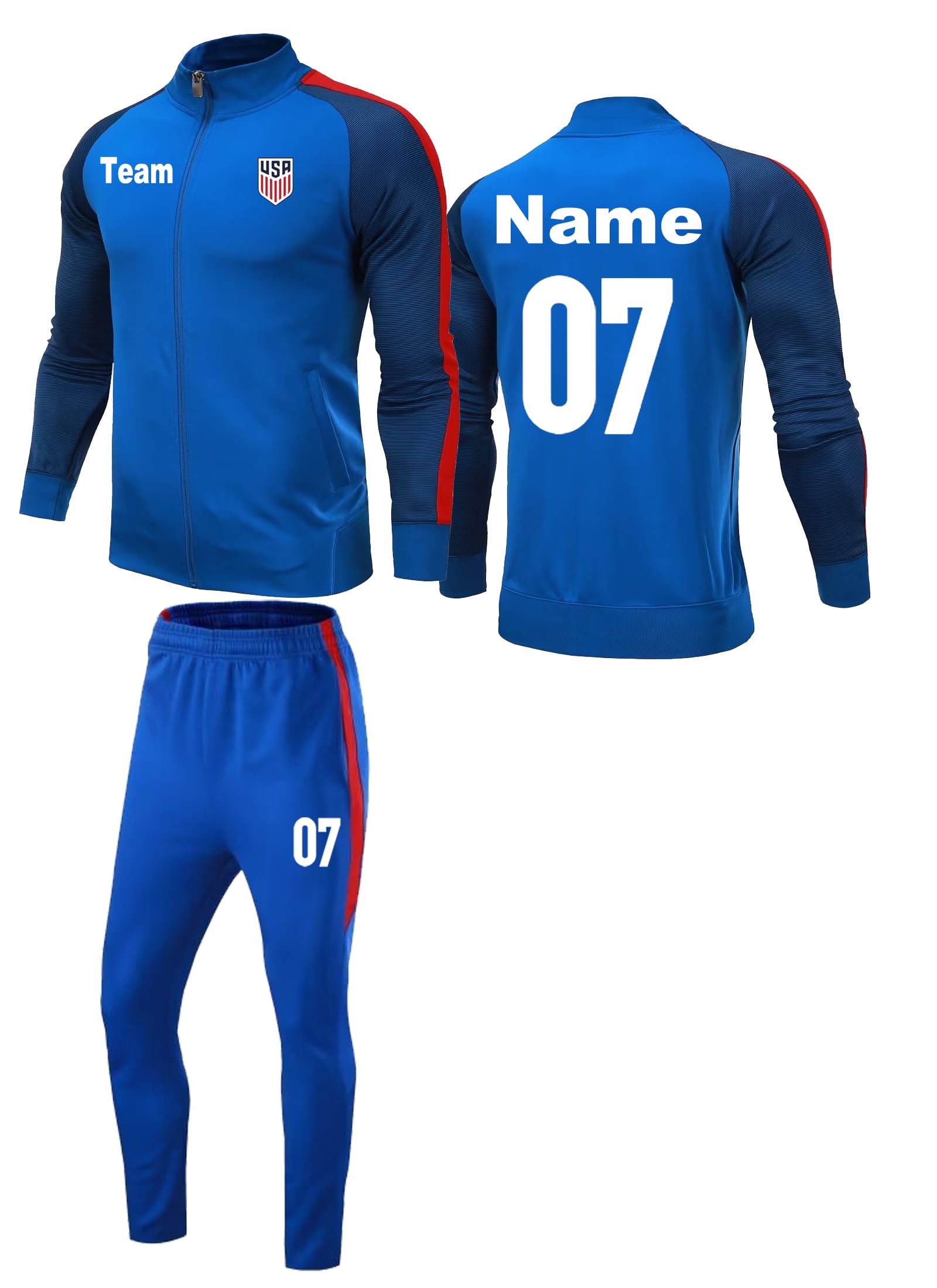 TOMIYO Custom Track Jackets and Pant Personalized Tracksuit Soccer Jersey with Team Name Number for Men Women Boy