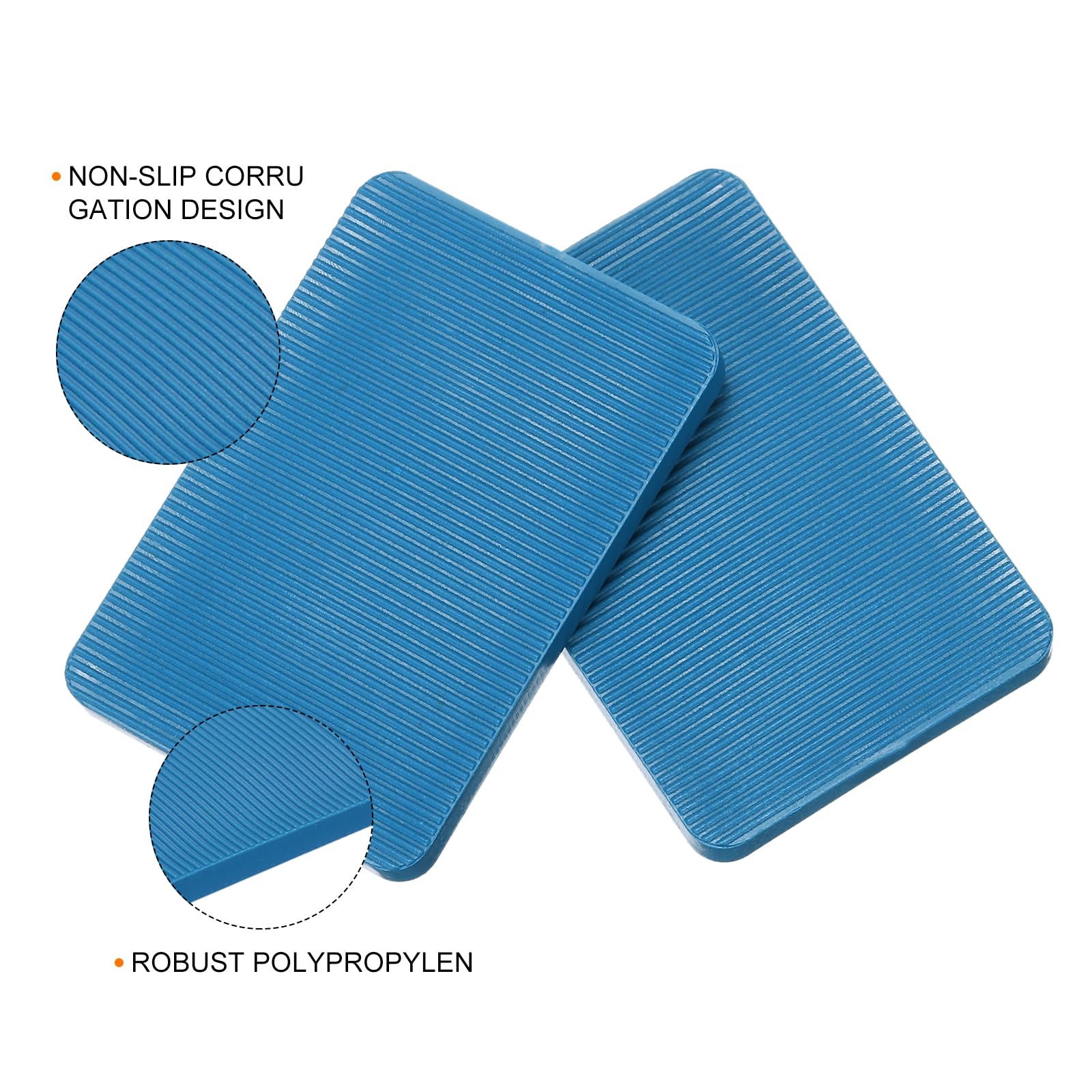QUARKZMAN Lot de 50 Cales en Plastique 60 x 40 x 5 mm - Cales pour carrelage - Jeu de Cale d'Épaisseur - Cale Fenetre Ouverte - Cales - Entretoise Plastique - Cales d'espacement - Bleu