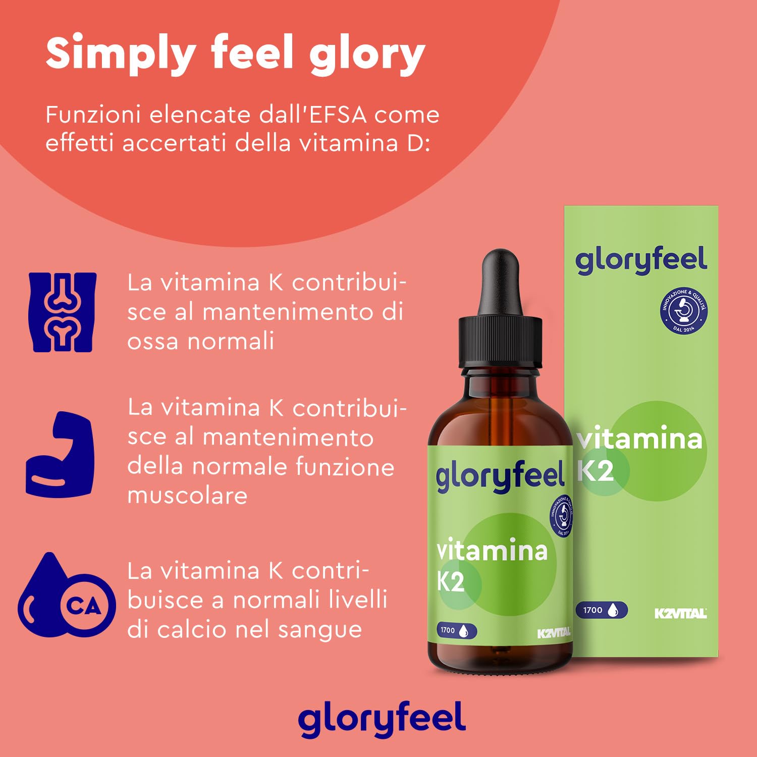 Vitamina K2, 200 mcg per 10 Gocce, Eletto PRODOTTO DELL'ANNO 2025, Supporto per Cartilagine & Ossa, Menachinone Premium 99,7+% All Trans MK7 (K2VITAL® di Kappa) - Premium Gnosis Vit MK7, 100% vegan