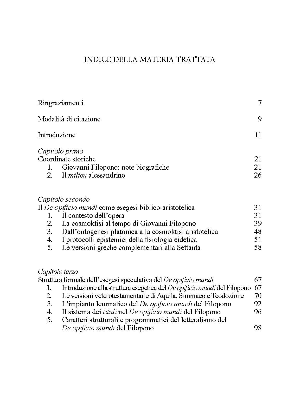 Giovanni Filopono e l'esegesi biblica di matrice aristotelica: il De opificio mundi