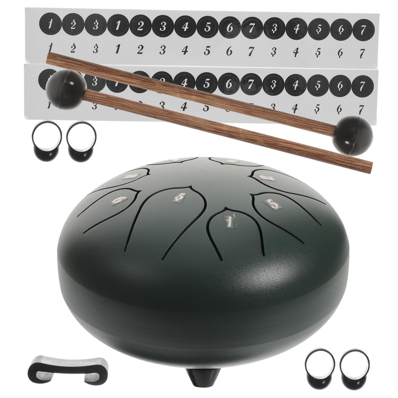 Mikinona de Lengüeta de Acero Portátil Notas Completo con Palillos y Accesorios Instrumento Percusión Étereo para Meditación y Educación Musical