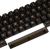 Vista 7 de Fogruaden Juego de teclas transparentes de 61 teclas, color negro, perfil OSA, material de policarbonato transparente, solo compatible con teclado