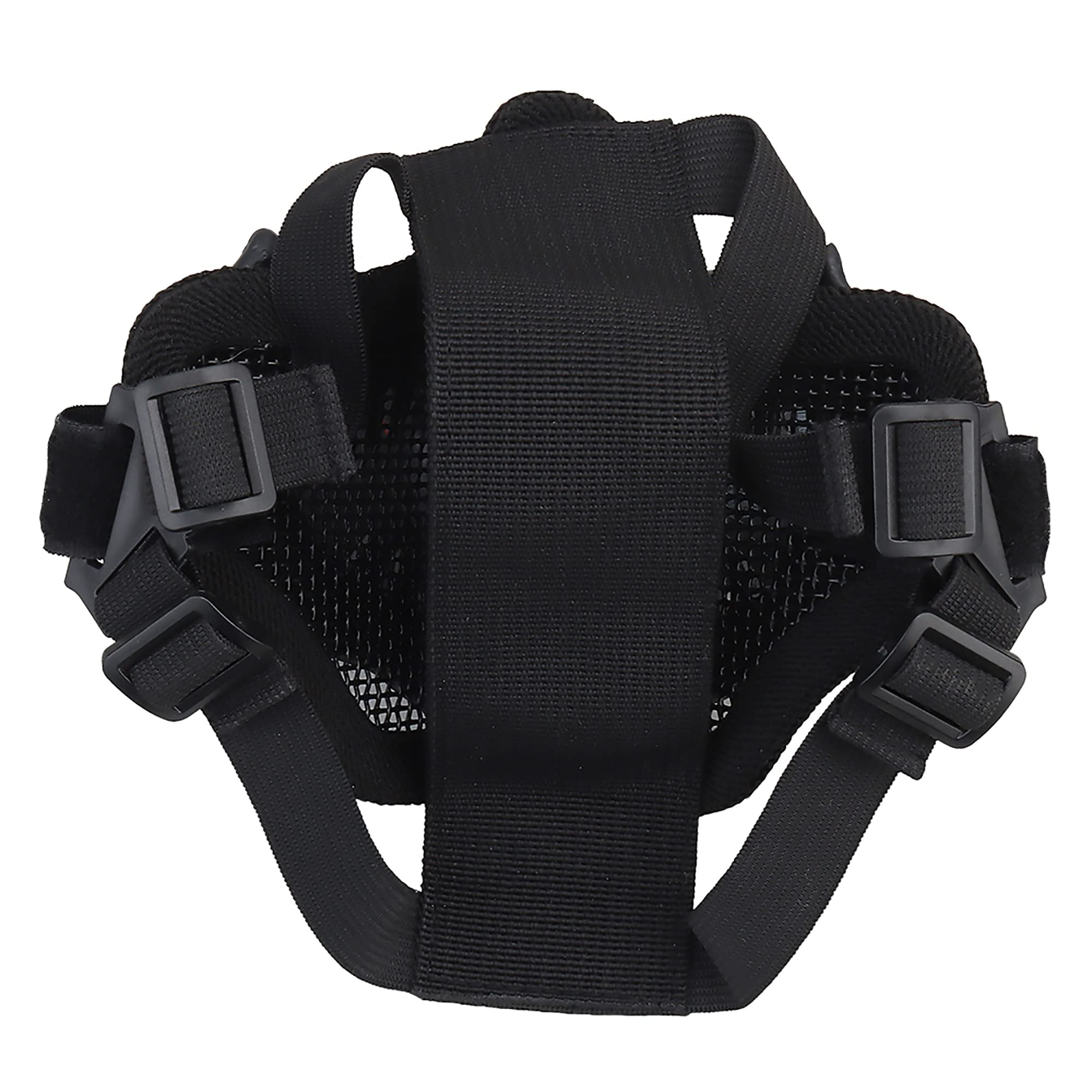 Maschera tattica a mezzo viso, traspirante, in acciaio, per softair, caccia, Halloween, feste in maschera