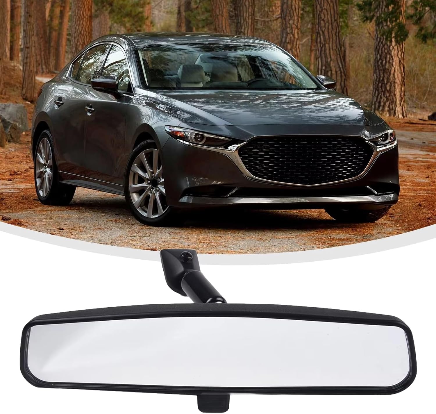 Car Inside Rearview Mirror,For 3 2014 2015 2016 2017 2018 Car Interior Rear View Mirror Modifications Parts OEM: KD53-69-220B