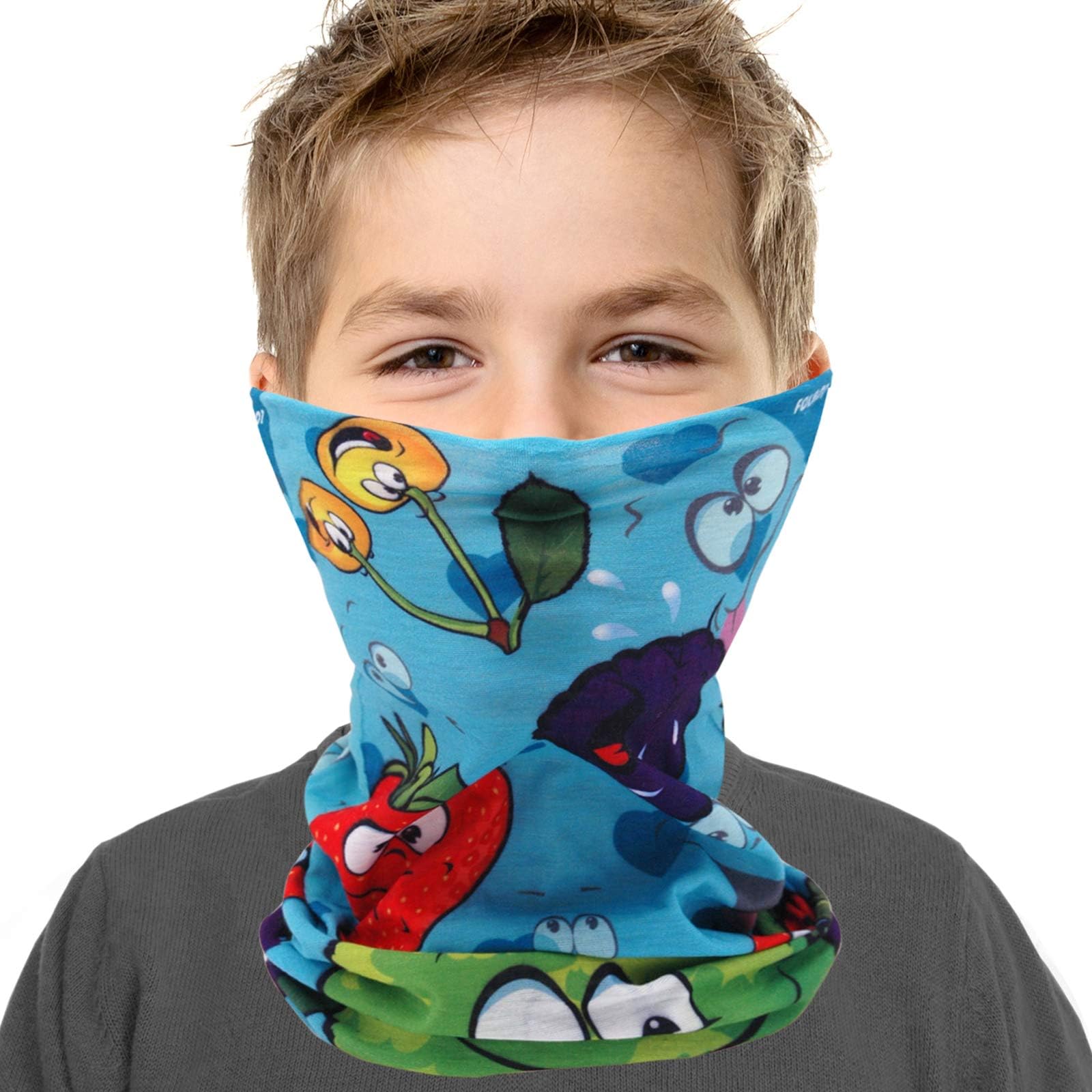 Neck Gaiter Face Mask for Kids Boys Girls - Breathable Windproof UV Protection