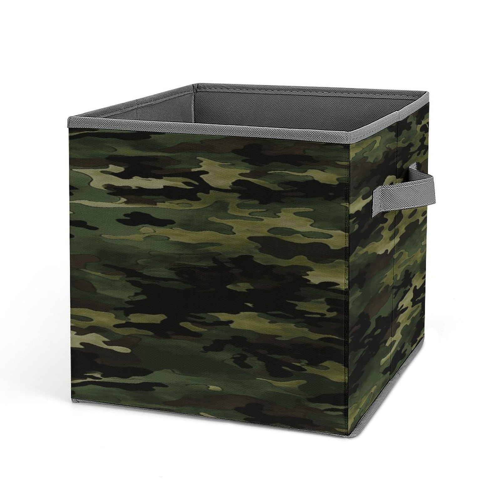VstaDank Camouflage Pattern Storage Bin Collapsible Storage Cubes Organizer Oxford Cloth Storage Box with Dual Handles Large Stackable Closet Storage Bins for Sheets Hat Sweater