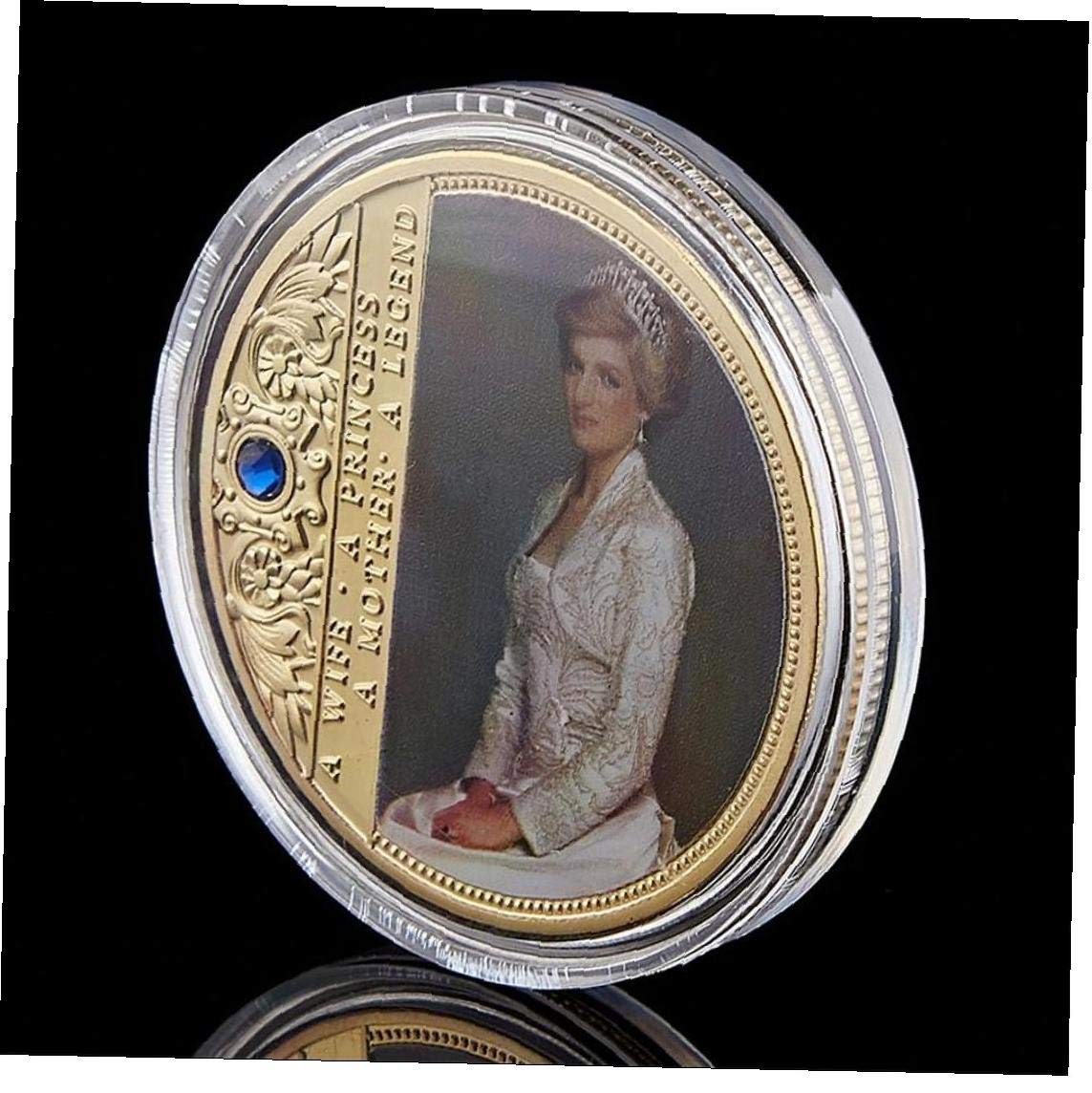 Lankater 1pc Pièce Commémorative, Princesse Diana Collection Cadeau, Pièce De Monnaie Souvenir (Or Lankater 1pc Pièce Commémorative, Princesse Diana Collection Cadeau, Pièce De Monnaie Souvenir (Or