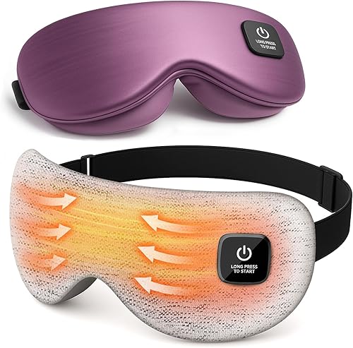 Heated Eye Mask - Cordless Eye Mask for Dry Eyes, Eye Relief, Eye Heating pad Improved Sleep,Travel, Office, Includes Removable and Washable Shells