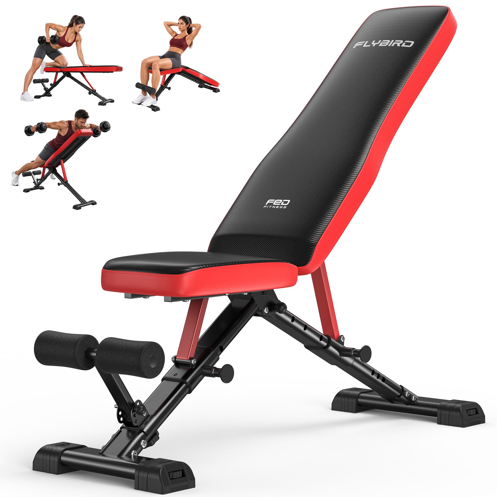 FLYBIRD 折りたたみ式ウエイトベンチ Amazon | FLYBIRD トレーニングベンチ 調節可能なウェイトベンチ