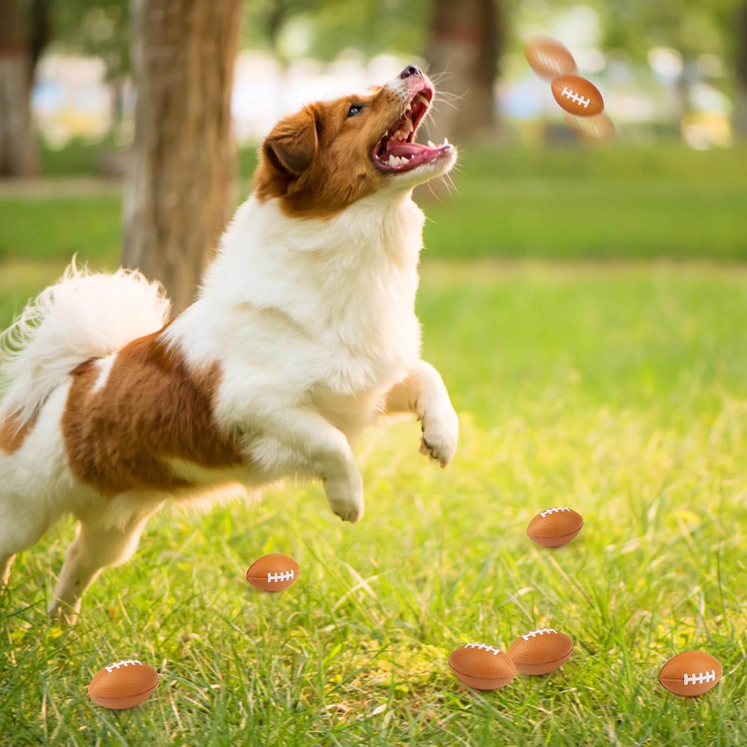 Hxezoc Mini Football Stress Balls 20 Packs Football Foam Sports Balls Small Squeeze Anxiety Bulk Toy Ball for Kids Football Birthday Party, School Carnival Party Supplies - Image 5