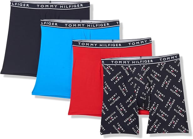 Tommy Hilfiger Mens Cotton Stretch 4-Pack Boxer Brief