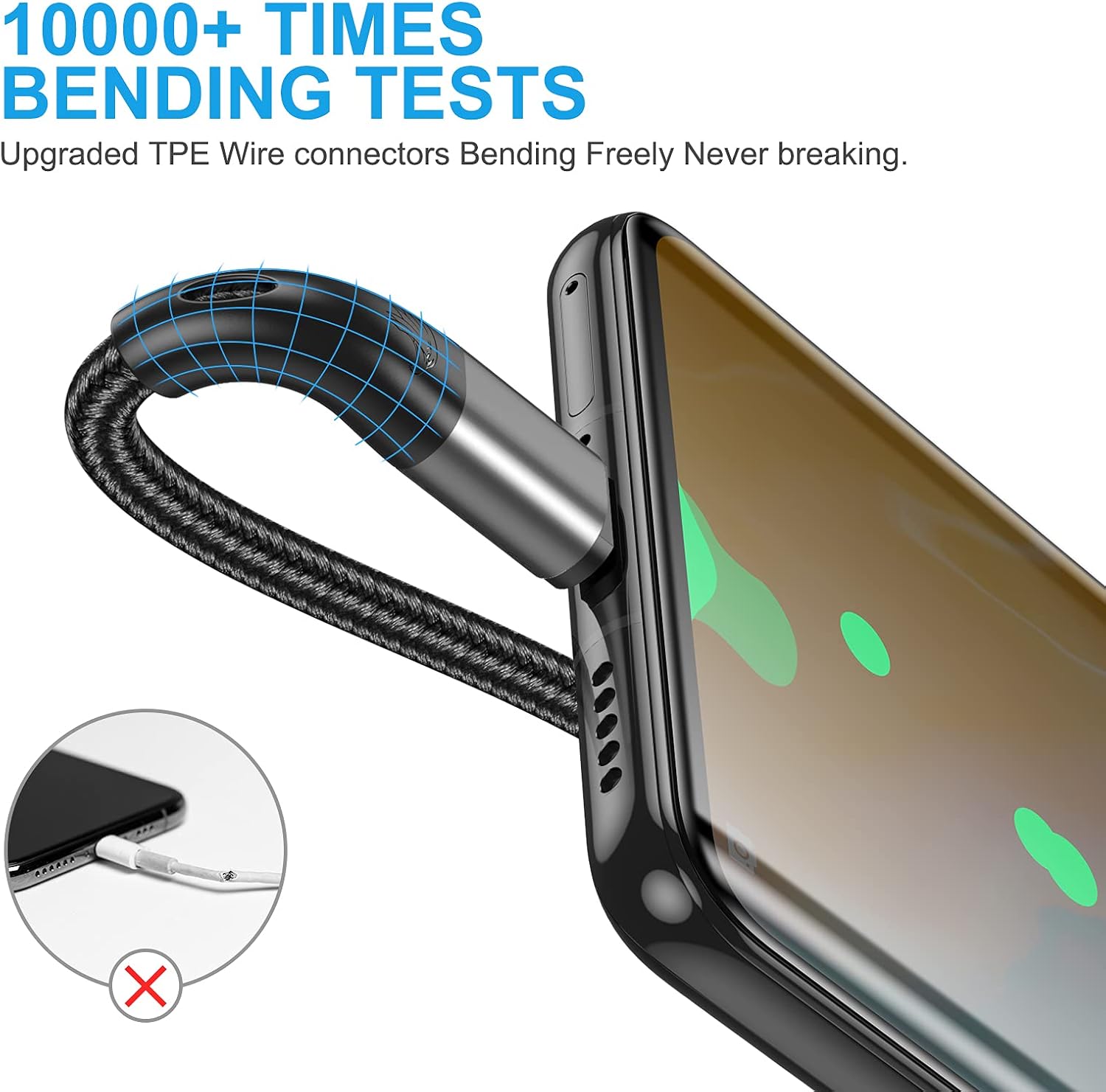 Extra Long 16FT USB Type C Cable Fast Charging,3pack Premium Nylon Braided 3A Rapid Charger Cord,Type C to A Cable Compatible for Samsung Galaxy S21 S20 S10 S9 S8 Plus,Note 20 10 9 8, LG V50 V40 G8