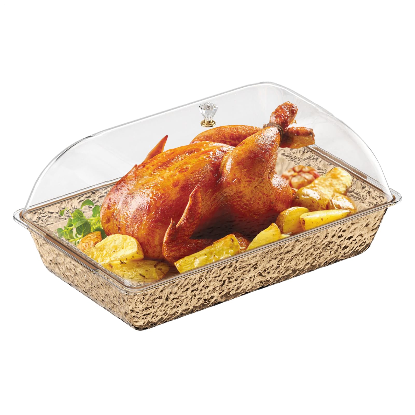 Bandejas De Servicio Para Bandeja Con Tapa Y Compartimentos Para Fruta Y | Bandejas expositoras de alimentos Suministros buffet restaurante reuniones eventos refrigerador