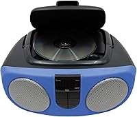 Vista 5 de Proscan PRCD243M-BLUE - Caja portátil de CD Boom de 2.4 vatios RMS con radio AM/FM (azul)