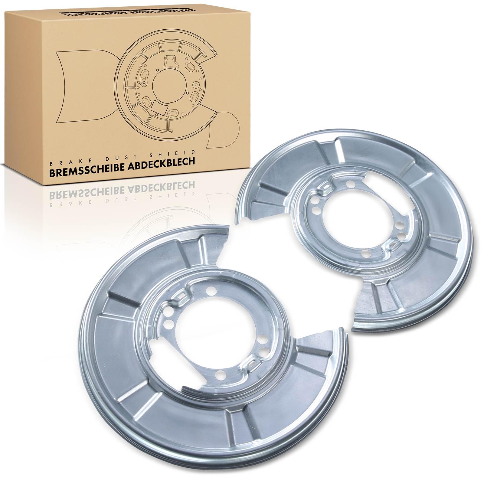 Frankberg 2x Brake Disc Cover Brake Disc Splash Plate Rear Compatible with Sprinter 3, 5-T 3-T 906 C.r.a.f.t.e.r 30-35 30-50 2E 2F 2006-2018