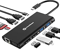 Vista 11 de Adaptador Hub USB C para MacBook - UtechSmart 7 en 2 Accesorios Multipuerto para MacBook Pro/Air con Puerto Thunderbolt 3, 100W PD 4K@30Hz, HDMI 4K