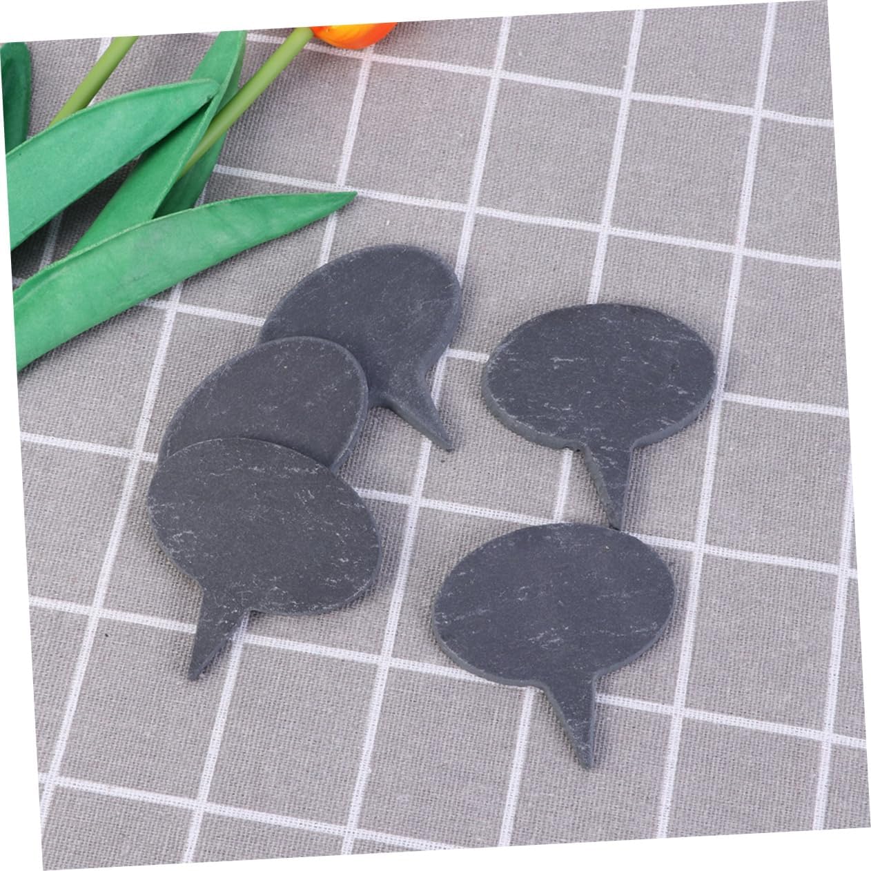 Slate Plant Labels Cake Marker Signs 6Pcs Black Reusable