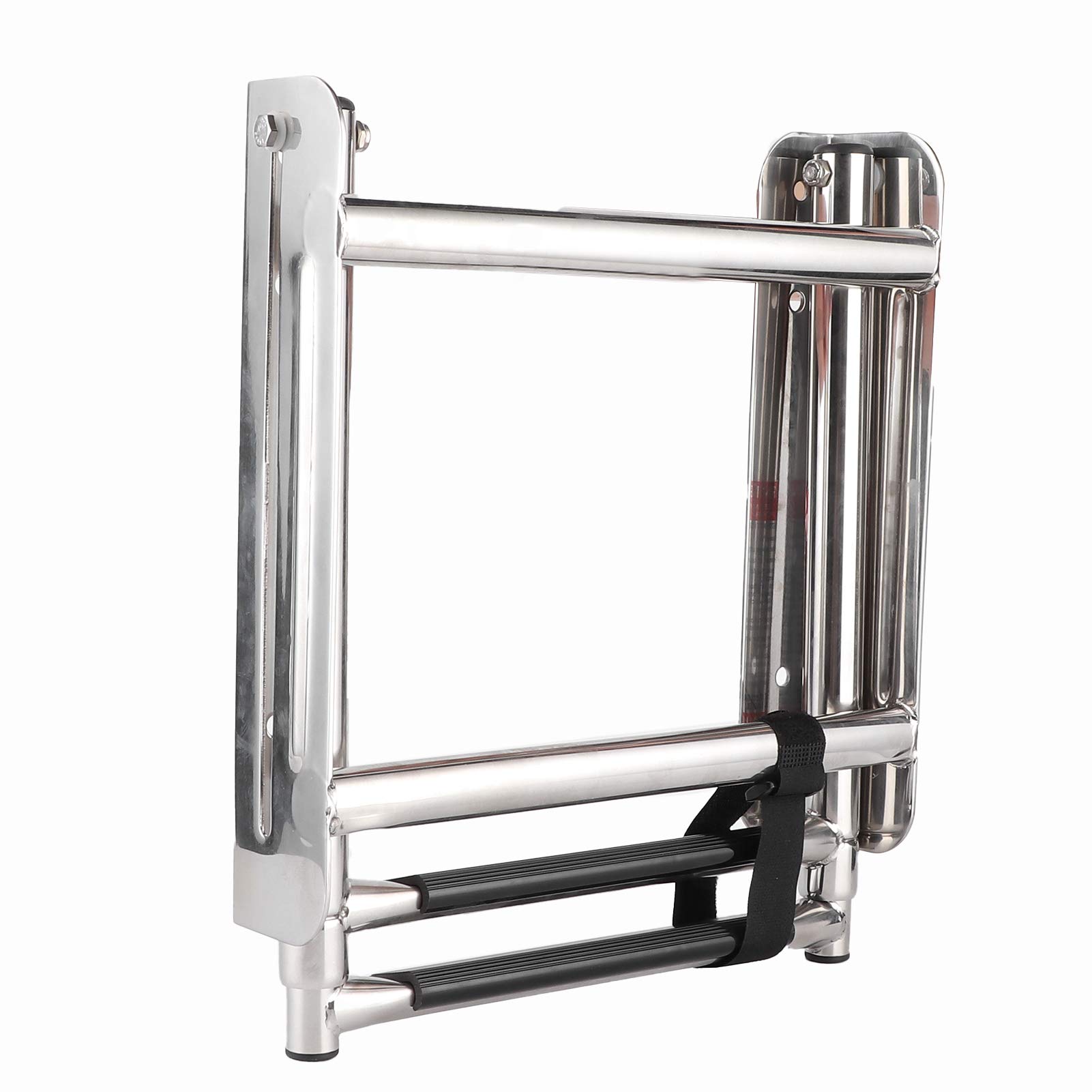 Échelle De Bateau Pliante, Échelle De Pont Marine Télescopique À 3 Marches pour Plate-Forme De Bain en Acier Inoxydable avec Extension De Corde Fixe Échelle Sponton