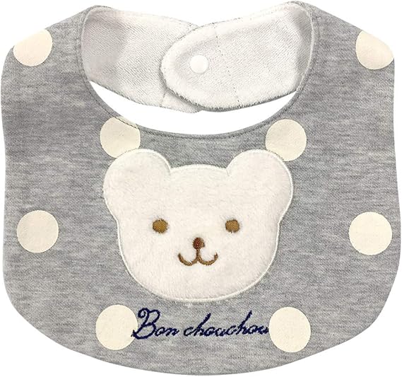 Amazon Co Jp ベビー服 赤ちゃん 服 ベビー スタイ よだれかけ ビブ 出産祝い ギフト 男の子 女の子 クマ ボンシュシュくまスタイ グレー P24 00 00 ファッション