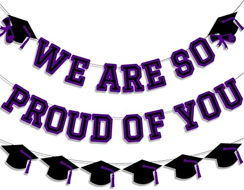 Letrero con texto en inglés «We Are So Proud Of You», decoración para fiesta de graduación, guirnalda de tapa de felicitaciones, letrero de pared,