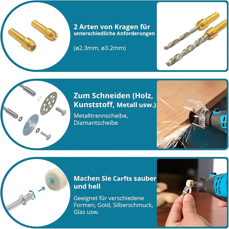 Tilswall Multifunkciós Rotációs Szerszám 160W - 145 Tartozékkal, 8000-33000 RPM, Flexibilis Tengellyel Maráshoz, Gravírozáshoz és Csiszolásh
