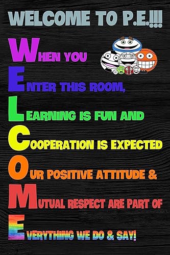 Lyonidas Póster de ejercicios de bienvenida a P.E Classroom Calm Posters & Work Outthe Classroom. Sports PosterClassroomYour Poster Calm Down Corner