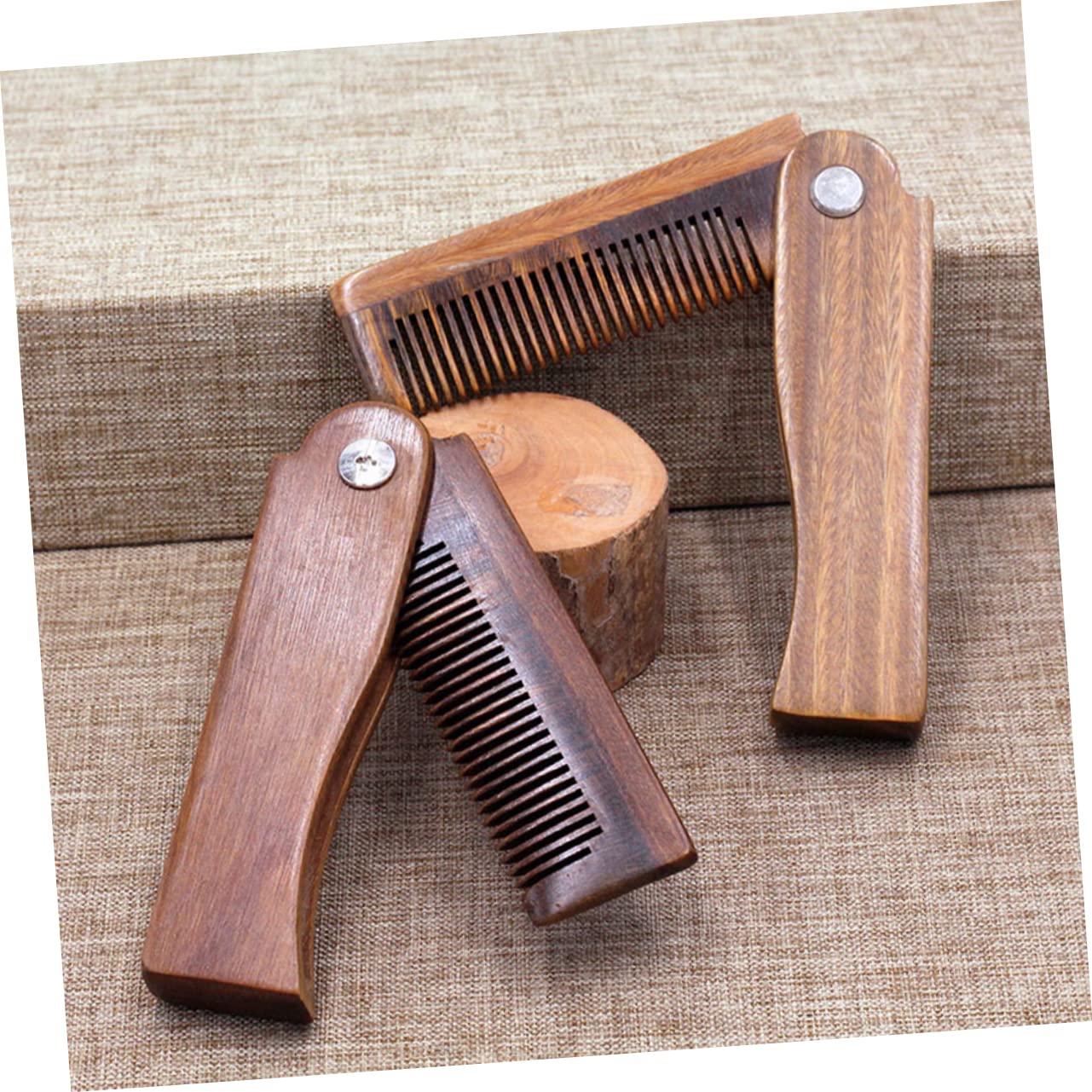 Beavorty 3 Set Pettine Per La Della Barba Pieghevole Pettine Per Design Ergonomico Per Baffi in Legno Fornitura Per Viaggio Uso Domestico
