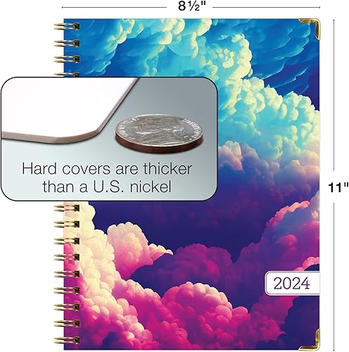 Miniatura 4 de Global Printed Products Agenda 2024 de tapa dura (noviembre de 2023 a diciembre de 2024) Agenda diaria, semanal, mensual y anual de 8.5 x 11