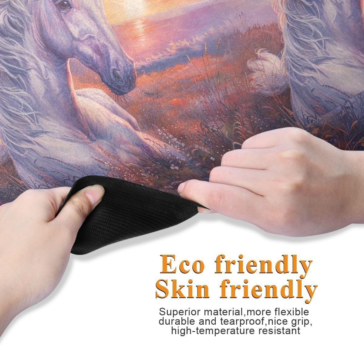 ALAZA Unicorn at Sunset Yoga Mat Non Slip Fitness Exercise Mat, Workout Mat for Yoga, Pilates and Floor Exercises