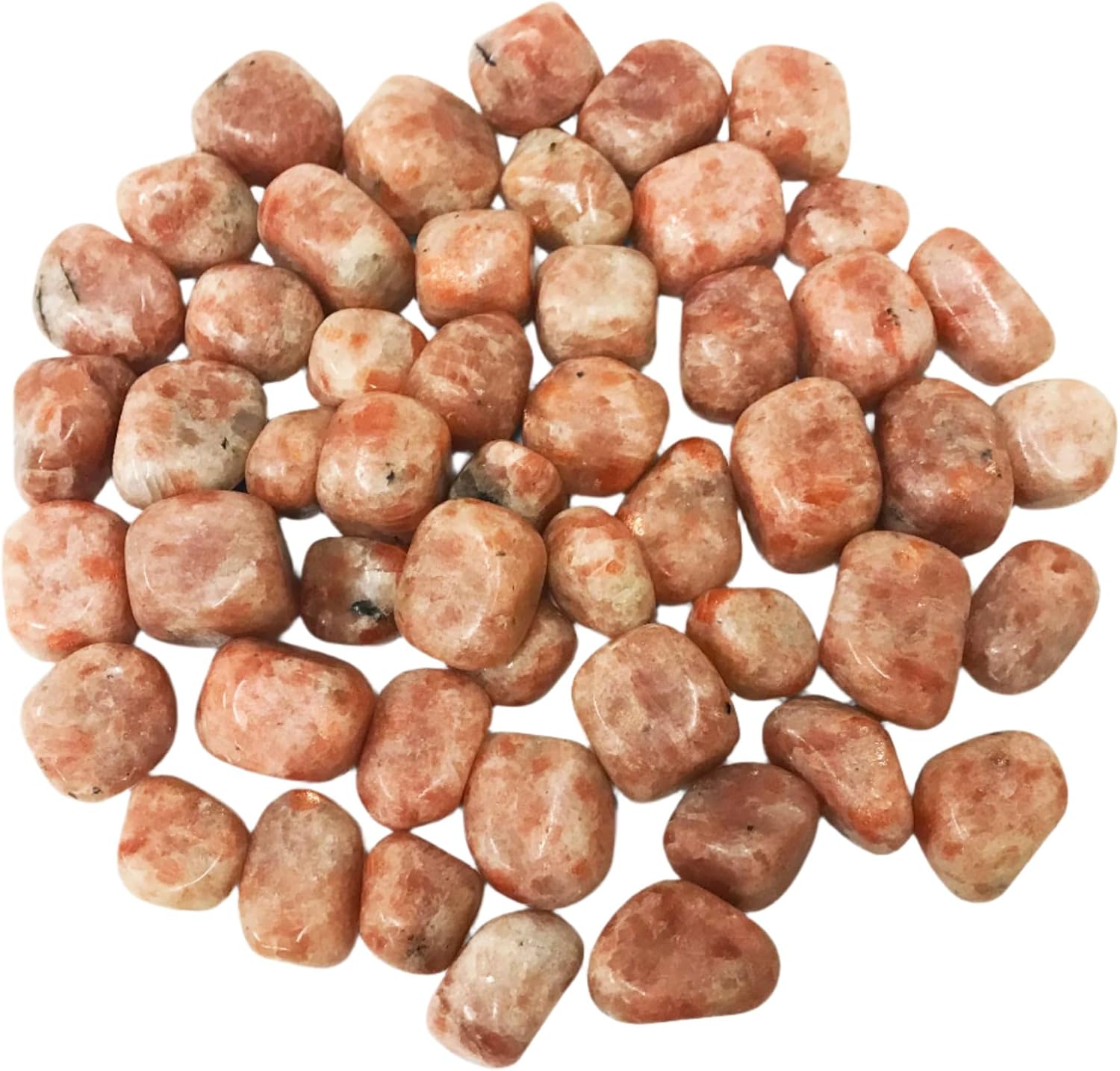 Gem Avenue 1 lb Natural Polished Rainbow Moonstone Gemstone Tumbled Stones Healing Crystals Bulk
