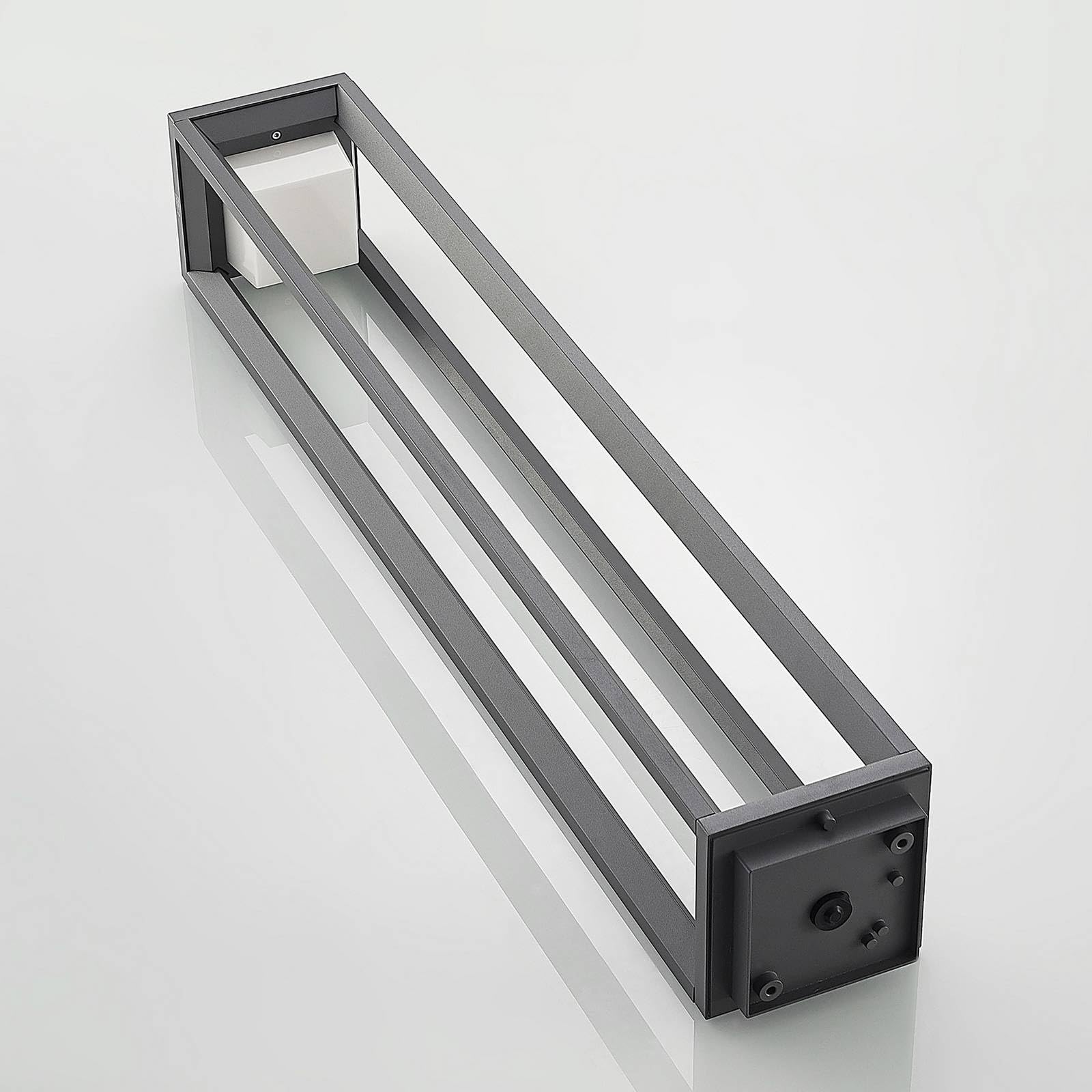 LED Außenleuchte Gamion (spritzwassergeschützt (Modern) in Alu aus Aluminium (1 flammig,) - Wegeleuchte Pollerleuchte Wegelampe Sockelleuchte