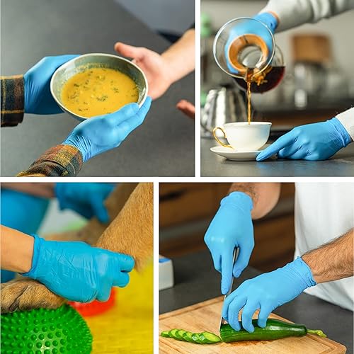 Miniatura 9 de Raxwell Guantes desechables de nitrilo  Guantes de examen médico de nitrilo, guantes de preparación de alimentos, seguros para cocinar, sin látex y