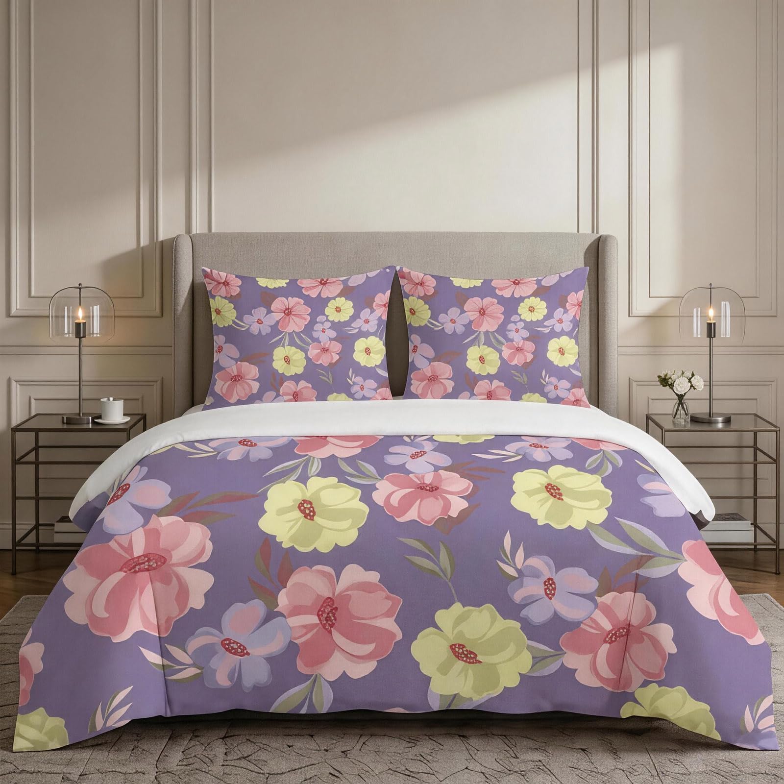 Housse de couette 200x200 à motif floral vif pour raviver instantanément une chambre trop sombre